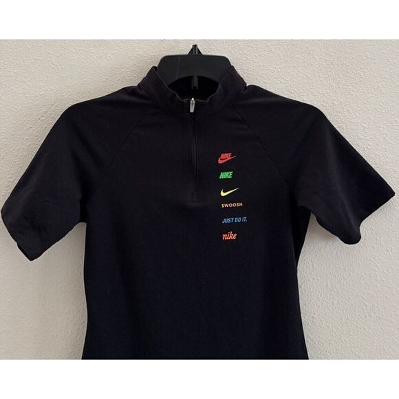 Nike CU5674-010 Womens Sz Small Black/Multi 1/4 Zip Sportswear Swoosh Dress NWOT - Picture 6 of 16
